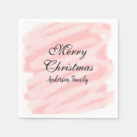 Merry Christmas red pastel watercolor abstract tex