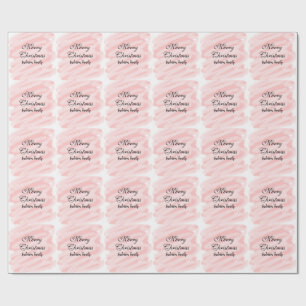 Merry Christmas red pastel watercolor abstract tex Wrapping Paper