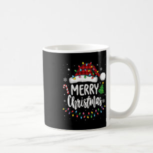 Merry Christmas Red Plaid Family Lights Xmas Men W Coffee Mug