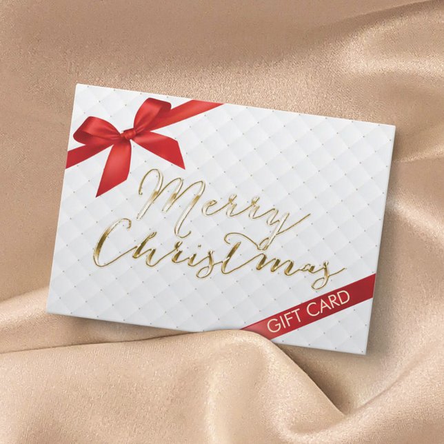 Merry Christmas Red Ribbon Gift Certificate (Creator Uploaded)