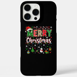 Merry Christmas Red Santa Hat Reindeer Santa Match iPhone 16 Pro Max Case