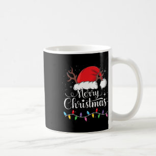 Merry Christmas Red Santa Hat Reindeer Xmas Family Coffee Mug