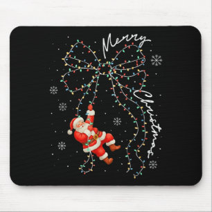 Merry Christmas Red Santa Hat Reindeer Xmas Matchi Mouse Pad