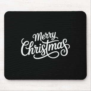 Merry Christmas Red Santa Hat Xmas  Mouse Pad