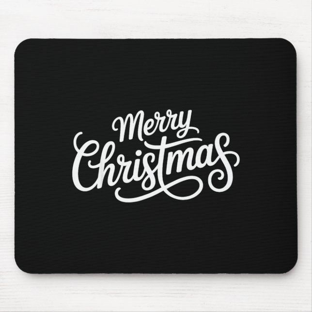 Merry Christmas Red Santa Hat Xmas  Mouse Pad (Front)