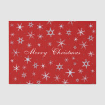 Merry Christmas Red Snowflakes
