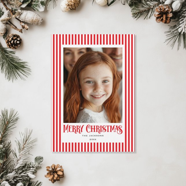 Merry Christmas Red Stripes Holiday Design (Creator Uploaded)