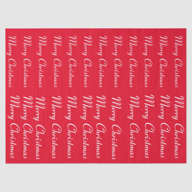 Merry Christmas Red Tissue Paper (Front)