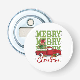 Merry Christmas Red Truck Family Matching Pajama M Bottle Opener