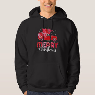 Merry Christmas Red Truck With Tree Xmas PJ costum Hoodie