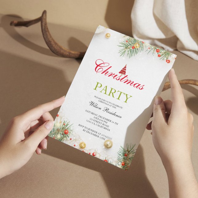 Merry Christmas | Red Typography Invitation (Creator Uploaded)