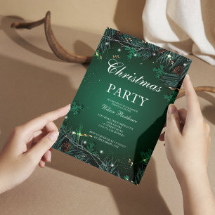 Merry Christmas   Red Typography Invitation