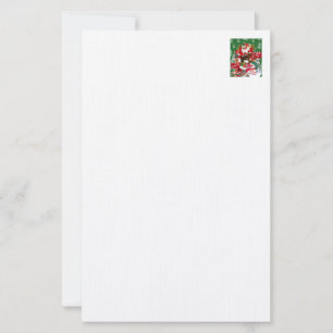 Merry Christmas Red White Stationery