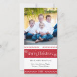 Merry Christmas Red White Stripes Holiday Card<br><div class="desc">Merry Christmas with snow over traditional red and white stripes.  Grey text.

Photo Credit: Kate Williams - stahrdust3 | Flickr Creative Commons Attribution-NoDerivs 2.0 Generic (CC BY-ND 2.0) https://creativecommons.org/licenses/by-nd/2.0/</div>