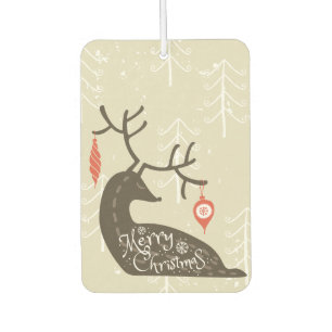 Merry Christmas Reindeer Cosy Car Air Freshener