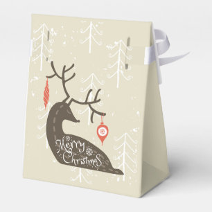 Merry Christmas Reindeer Cosy Favour Box