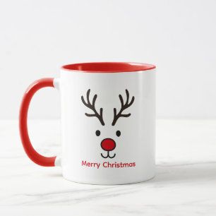 Merry Christmas Reindeer Cute Xmas Personalized Mug