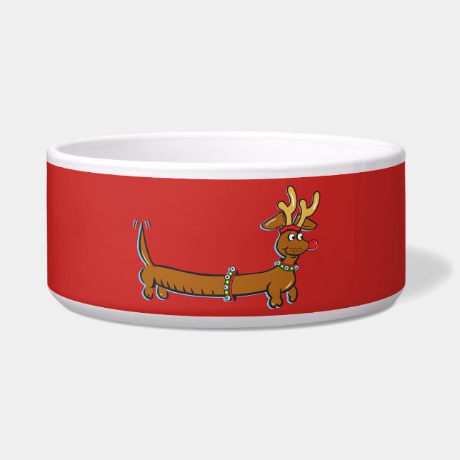 Merry Christmas Reindeer Dachshund (Front)