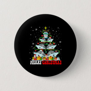 Merry Christmas Reindeer Elf Santa Cruise Ships Xm 6 Cm Round Badge