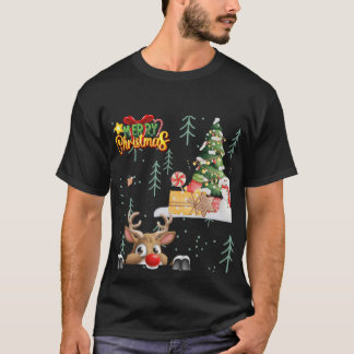 Merry Christmas Reindeer Fun Holiday Family Shirt