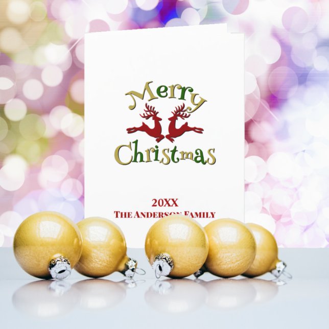 Merry Christmas Reindeer Holiday Card (Creator Uploaded)