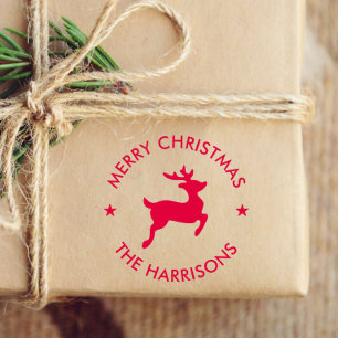 Merry Christmas Reindeer Holiday Self-inking Stamp