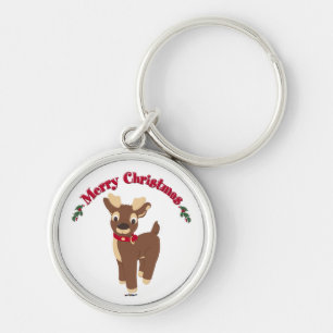 Merry Christmas Reindeer Key Ring