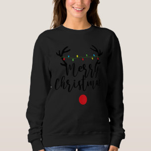 Merry Christmas Reindeer Light Bulbs Sweatshirt