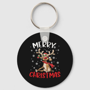Merry Christmas Reindeer Men Women Family Matching Key Ring