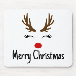 Merry Christmas Reindeer Mouse Pad