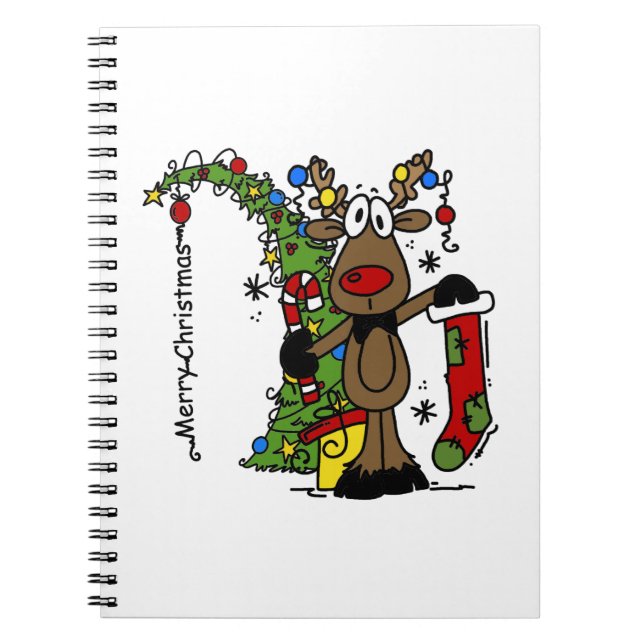 Merry Christmas Reindeer Notebook (Front)