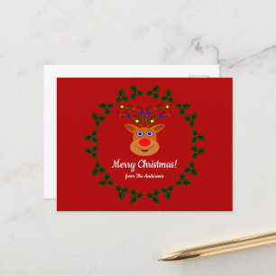Merry Christmas! Reindeer Postcard