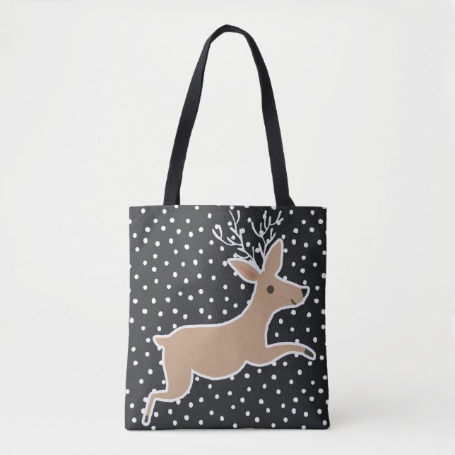Merry Christmas - Reindeer Tote Bag (Front)