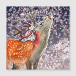 Merry Christmas reindeer with sparkling lights