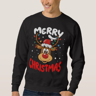 Merry Christmas Reindeer Women Men Funny Family Sweatshirt