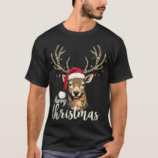 Merry Christmas Reindeer Xmas Family Festivities L T-Shirt