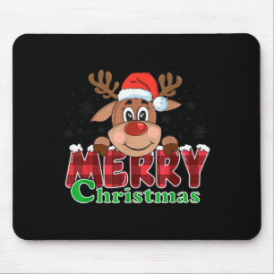 Merry Christmas Reindeer Xmas Family Kids Men Wome Mouse Pad