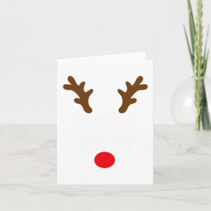 Merry Christmas Reindeer Xmas Family Matching Men Card