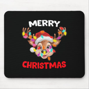 Merry Christmas Reindeer Xmas Family Matching Men  Mouse Pad