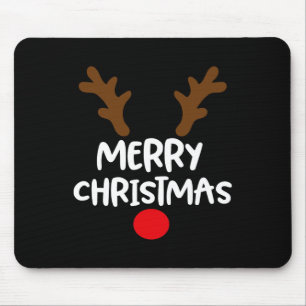 Merry Christmas Reindeer Xmas Family Matching Men Mouse Pad