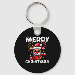 Merry Christmas Reindeer Xmas Family Men Women 202 Key Ring
