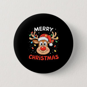 Merry Christmas Reindeer Xmas Family Men Women Kid 6 Cm Round Badge