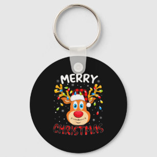 Merry Christmas Reindeer Xmas Family Men Women Kid Key Ring