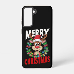 Merry Christmas Reindeer Xmas Holiday Samsung Galaxy Case