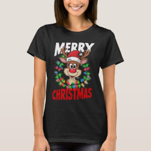 Merry Christmas Reindeer Xmas Holiday T-Shirt