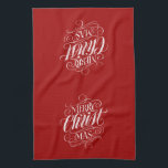 Merry CHRISTmas Religious Chalkboard Calligraphy Tea Towel<br><div class="desc">We say 'Merry Christmas' very often during the season, but sometimes we tend to forget where this greeting actually originates from. Here is a wonderfully elegant piece of custom hand lettering to give a gentle nudge back into the direction of Jesus. Art by professional calligrapher Ivan Angelic. This piece of...</div>