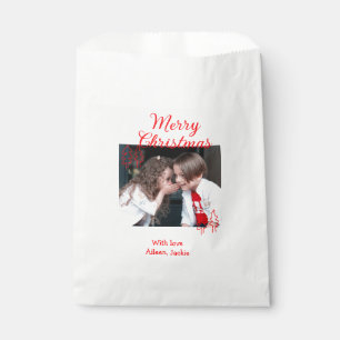 Merry Christmas retro Christmas tree kids photo na Favour Bag