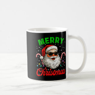 Merry Christmas Retro Cool Santa Candy Cane Xmas M Coffee Mug