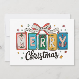 Merry Christmas Retro Coquette Bow Girly Holiday