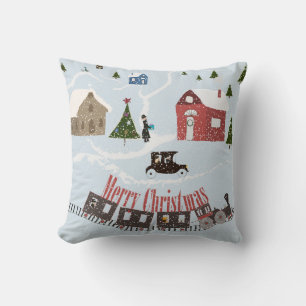 Merry Christmas , retro Cushion